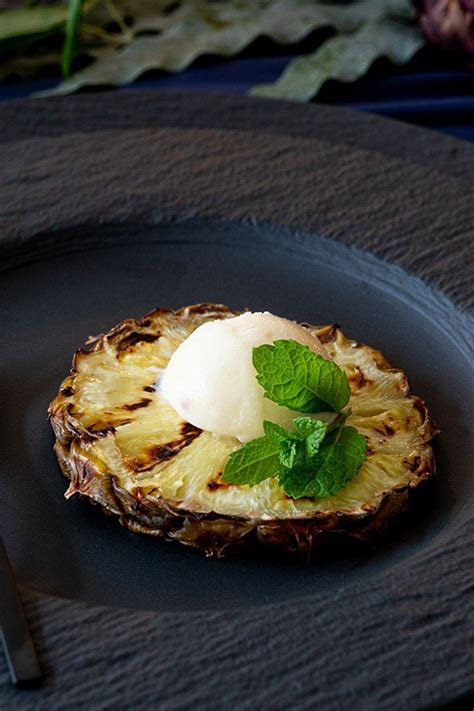 Gegrillte Ananas Mit Vanilleeis Sweets Lifestyle