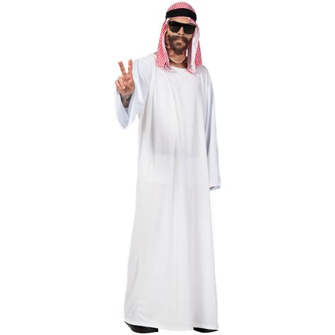 Fantasia Sheik Arabe Masculino - Fantasia Sheik Árabe Adulto Masculino Com Túnica e Turbante
