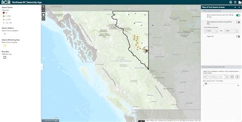 Northeast B.C. Seismicity Map | BC Energy Regulator (BCER)