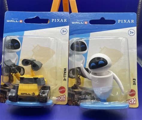 Disney Pixar Wall E And Eve Mattel Micro Collection Mini Figures