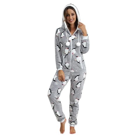 Combinaison Pyjama Polaire Pingouin Pour Femme Ma Combi