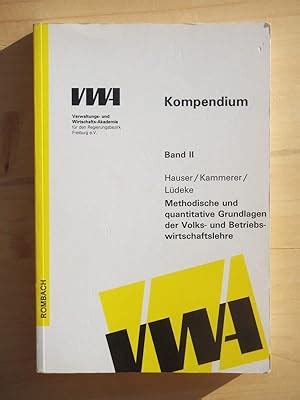 Vwa Kompendium Methodische Quantitative Grundlagen Iberlibro