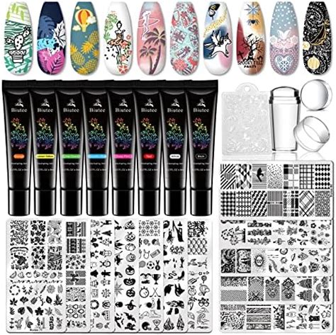 Biutee 12 Stück Stamping Schablone Nail Art Plates Nagel Stempel