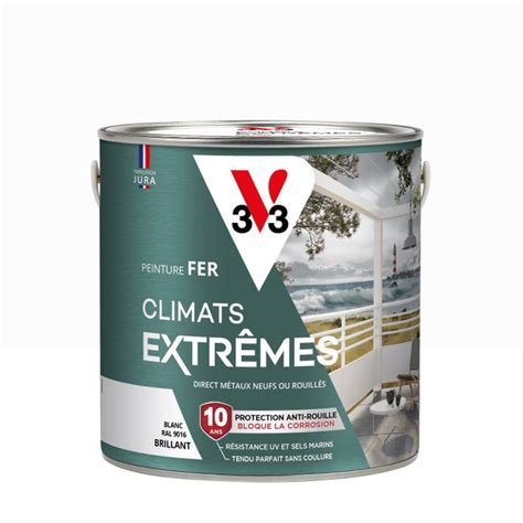 Peinture Extérieure Acier Aluminium Fer Climats Extrêmes® V33 Blanc