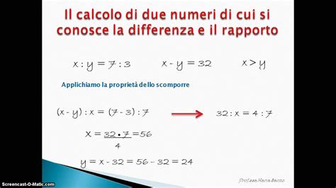 Calcolo Di Due Numeri X Ed Y Con Le Proporzioni YouTube