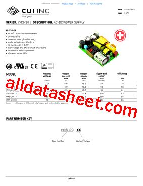 Vms Datasheet Pdf Cui Inc