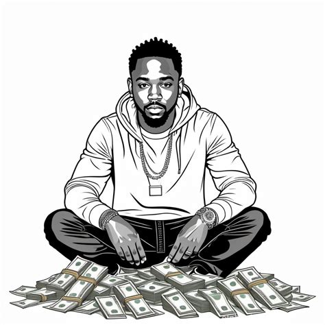 Kendrick Lamar On Throne With Burning Money Stable Diffusion Online