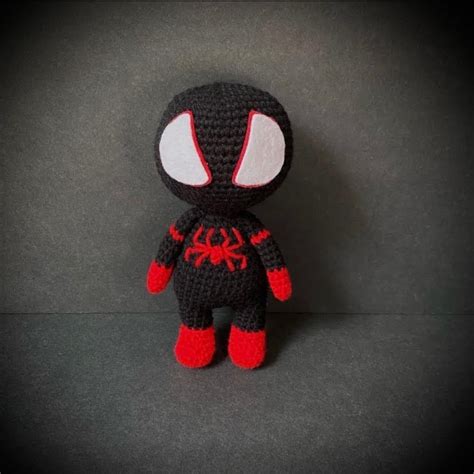 Miles Morales Spider Man Crocheted Doll Etsy