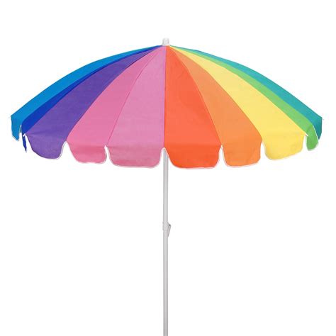 7 Ft Beach Umbrella Rainbow Walmart Walmart