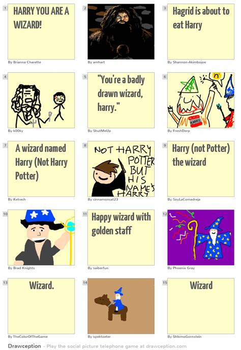 Harry You Are A Wizard Drawception