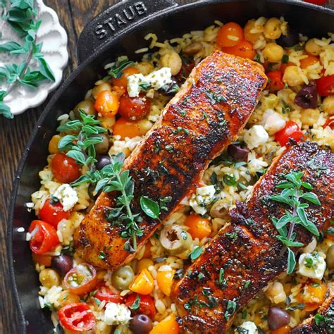 Mediterranean Salmon 30 Minute One Pan Meal Recipe Cart