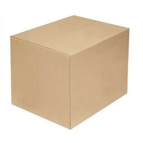 Plain Rectangular Brown Cardboard Corrugated Box For Apparel Size