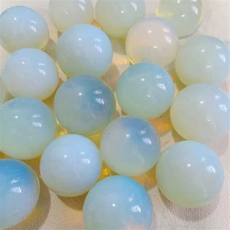 White Round Opalite Sphere Gemstone Balls For Bracelet At Rs 2800 Kg