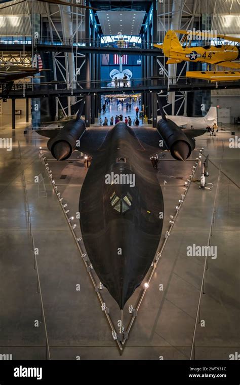 The Lockheed Sr 71 Blackbird Seen At The Steven F Udvar Hazy Center