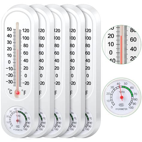 Termómetro De Pared Para Interiores Y Exteriores Medidor De Humedad Termómetro Vertical E