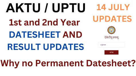 1 2 Year Result Datesheet Updates AKTU RESULT 2023 ODD SEM AKTU