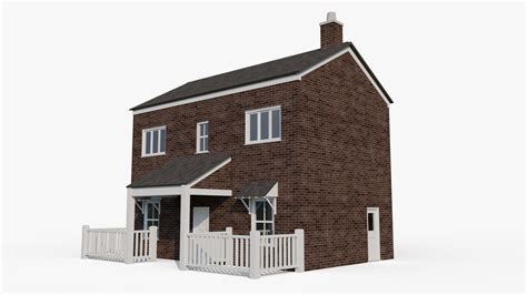 3d Model English Detached House Vr Ar Low Poly Cgtrader