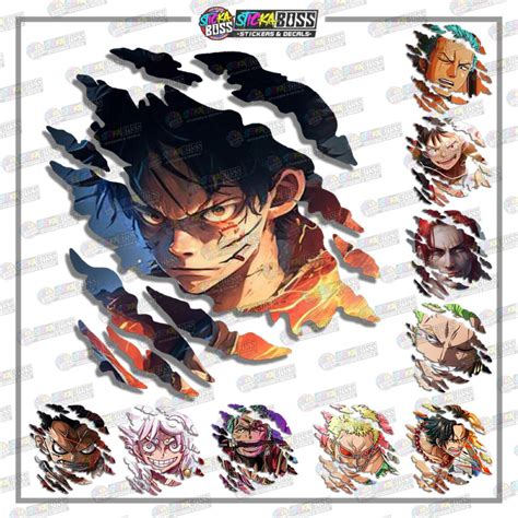 ONE PIECE PART 1 ANIME SCRATCH STICKERVINYL PRINTED LAMINATED