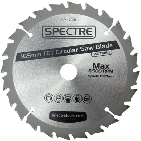 Spectre SP 17205 165 X 20mm 24 Tooth TCT Circular Saw Blade From Lawson HIS