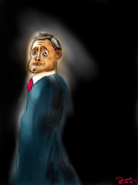 A Portrait Of Chief Justice John Roberts By Jonathan Schmock ©2014