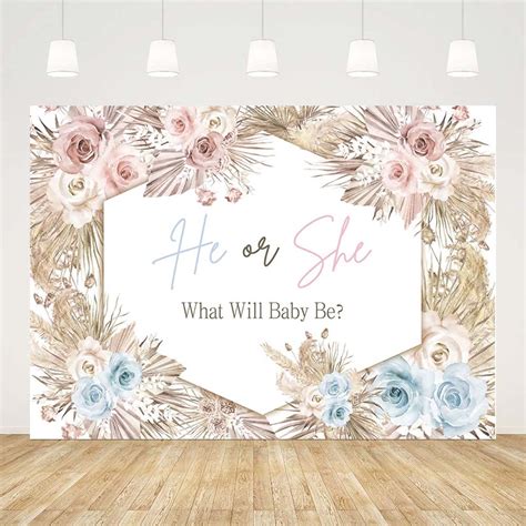 Buy X Ft Boho Backdrop He Or She What Will Baby Be Gender Reveal