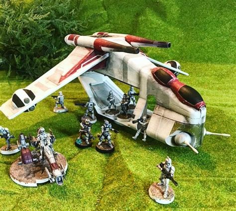 Republic Gunship STL Files Star Wars Legion Scale | Etsy