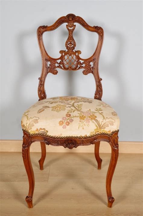 Proantic Paire De Chaises Style Louis Xv Rocaille