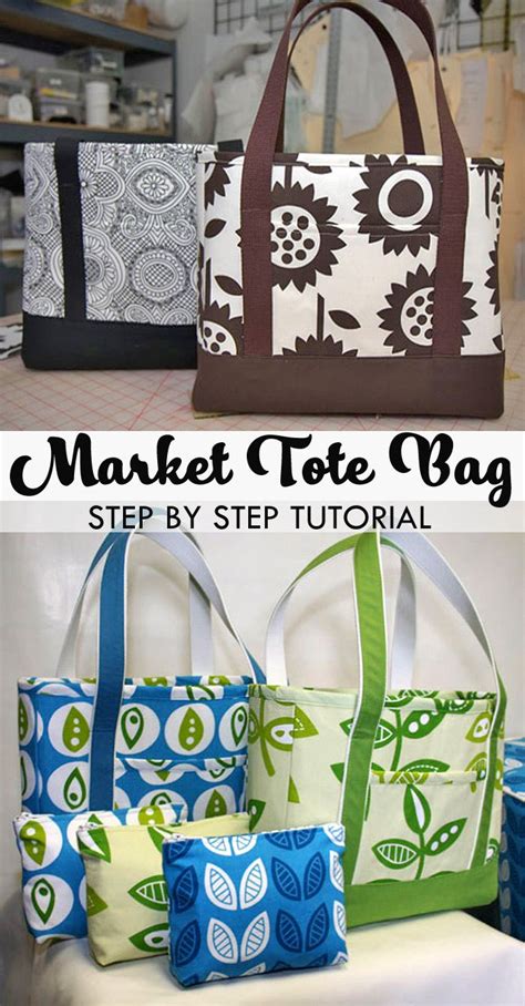 Tote Bag Sewing Tutorial Small Tote Bag Pattern Zippered Tote Bag