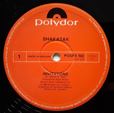 Buy Shakatak Invitations 12 Single Online For The Lowest Price At