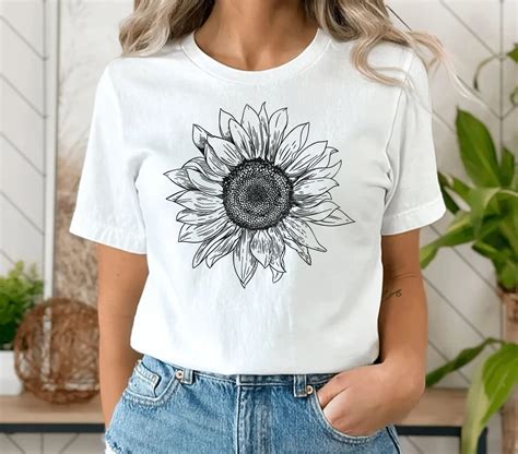 Sunflower Shirt Floral Tee Tee Shirts Tees Flowers T Shirts T