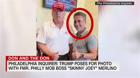 Trump Poses For A Photo With Former Philly Mob Boss ‘skinny Joey’ Merlino Cnn