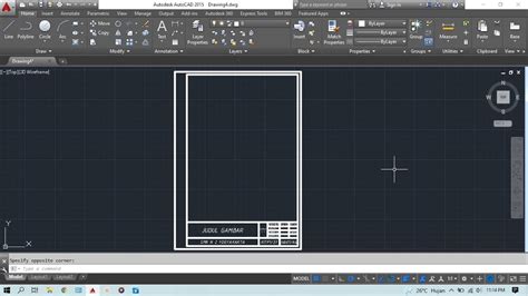 Tutorial Autocad Membuat Etiket Gambar Dengan Kertas A4 Potrait Youtube