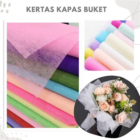 Jual KERTAS TISU KAPAS BUKET COTTON PAPER NON WOVEN POLOS Shopee