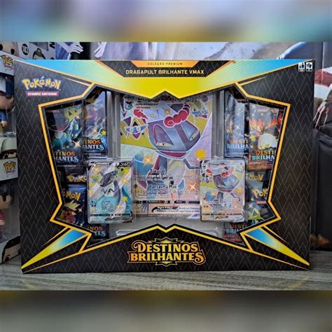 Box Dragapult E Crobate VMAX Destinos Brilhantes Pokemon Cartas TCG