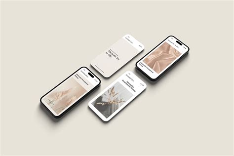 极简智能iphone手机样机模板 Minimalist Smartphone Mockup 设计小咖