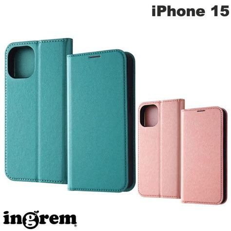 【楽天市場】[ネコポス送料無料] Ingrem Iphone 15 耐衝撃 手帳型レザーケース シンプル イングレム スマホケース・カバー