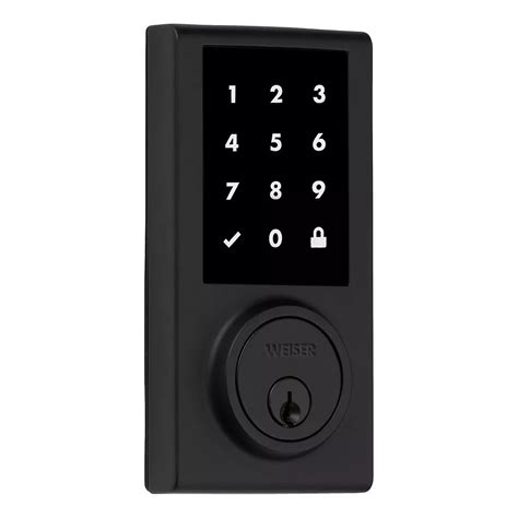 Weiser Elements Keyless Entry Touchscreen Electronic Deadbolt In Black The Home Depot Canada