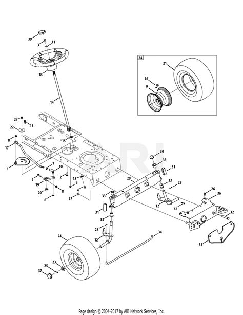 Mtd 13ac76lf058 2012 M12538 2012 Parts Diagram For Front End Steering