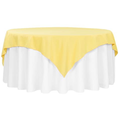 Polyester Square 72 Overlaytablecloth Canary Yellow Cv Linens