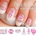 Breast Cancer Awareness Nail Art Decal Stickers Rib Etsy