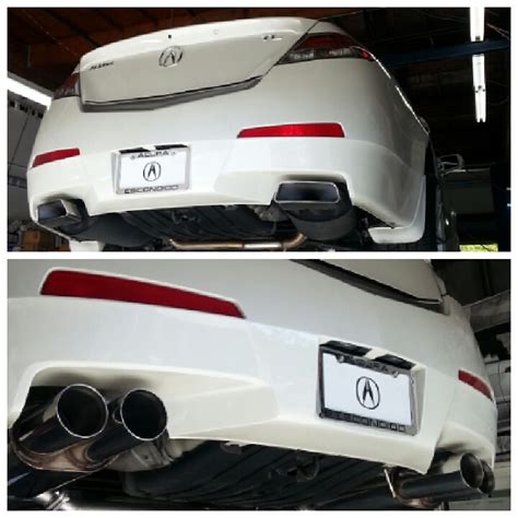 Closed Atlp Quad Tip Exhaust System Acura Tl Base Fwd W