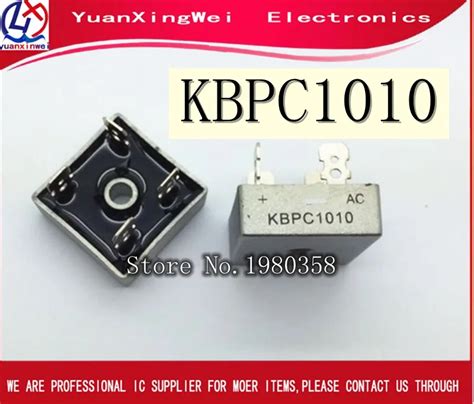 10 개 KBPC1010 KBPC 1010 10A 1000 볼트 단상 다이오드 정류기 브리지 bridge diode