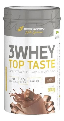 Whey 3w Top Taste 900g Concentrado Iso Hidro Bodyaction