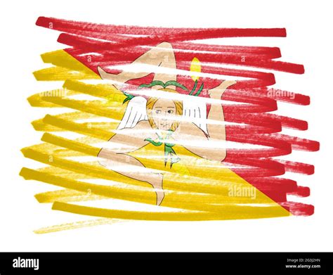 Flag Illustration Sicily Stock Photo Alamy