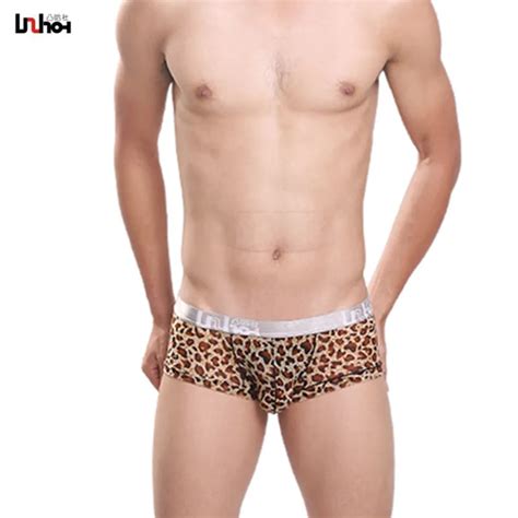 Cuecas Masculinas Da Moda Cueca Boxer Sexy Leopardo Porta Malas