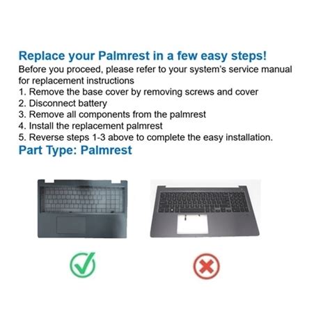 Dell Palmrest Assembly With Keys With Touchpad Cable Keyboard