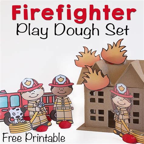 Free Printable Firefighter Play Dough Set Play Dough Sets Fire