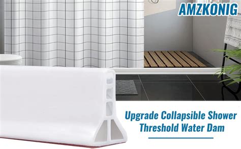 3 High Shower Threshold Water Dam 120 Long Collapsible Shower Water