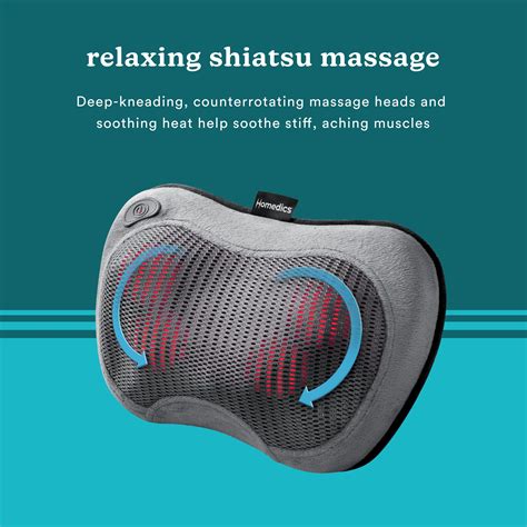 Homedics Cordless Shiatsu All Body Massage Pillow With Soothing Heat