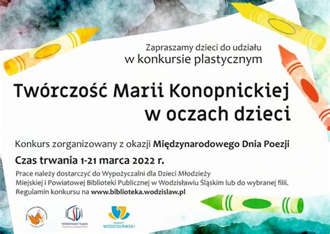 Tw Rczo Marii Konopnickiej W Oczach Dzieci Konkurs Plastyczny Do